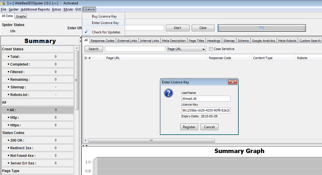 activate webbee seo spider