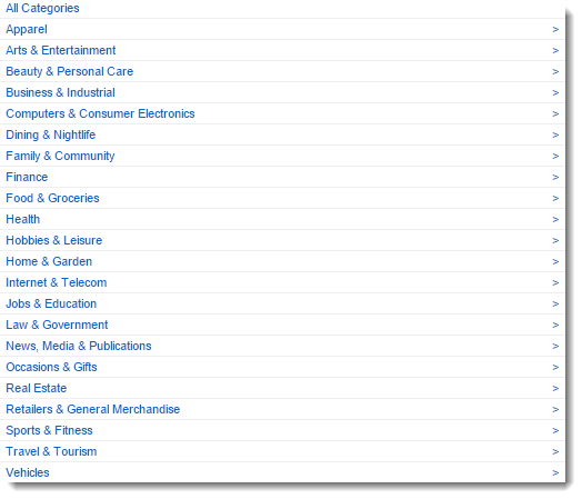 adwords-product-categories
