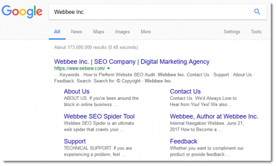 Webbee Site Links