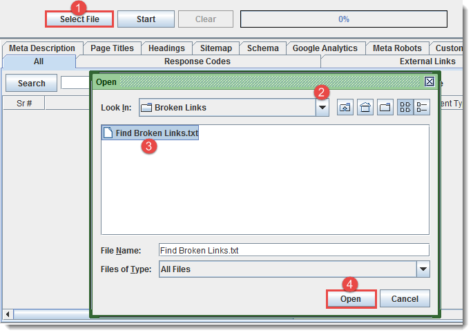 select url file